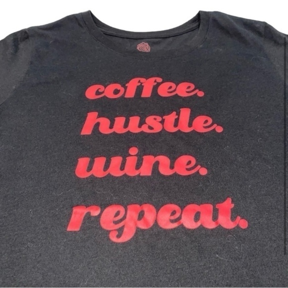 🔥🔥PositiviTees - Coffee, Hustle, Wine, Repeat Short Sleeve Tee Shirt